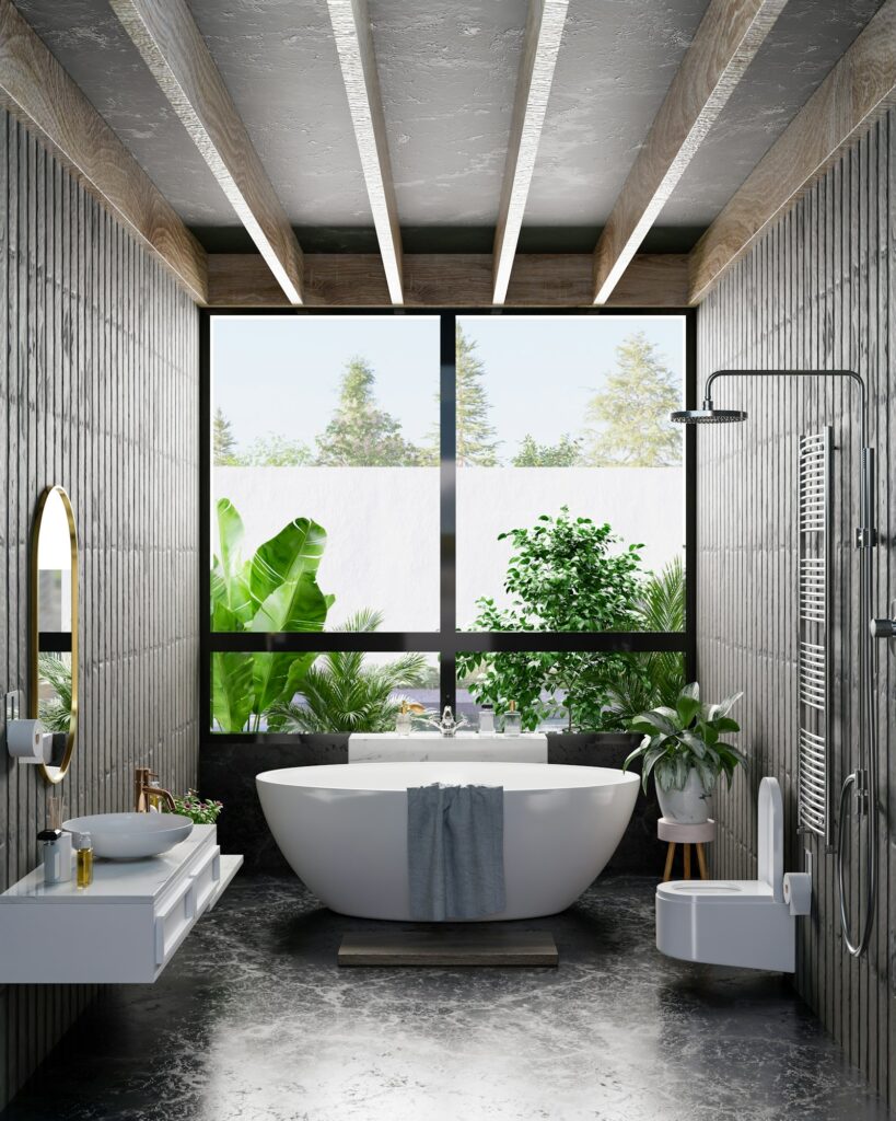 Modern Bathroom interior design.